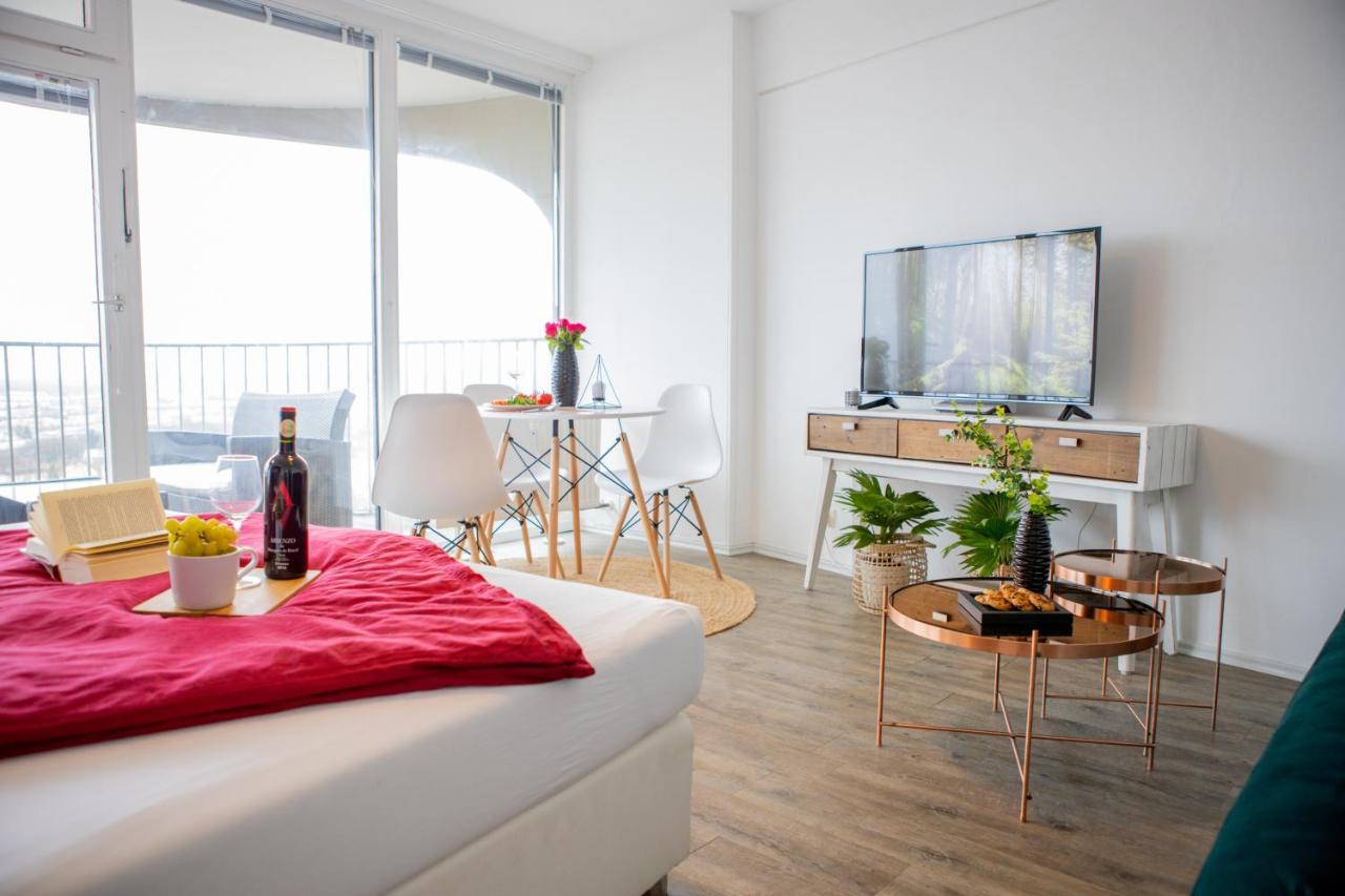 Modernes Apartment Mit Tollem Blick Ueber Die Stadt Augsburg Dış mekan fotoğraf